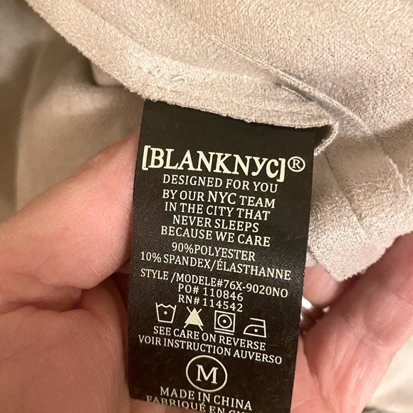 BLANK NYC Faux Suede Drape Jacket | Taupe | Medium - Picture 15 of 16